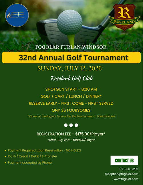 Fogolar Furlan 32nd Annual Golf Tournament