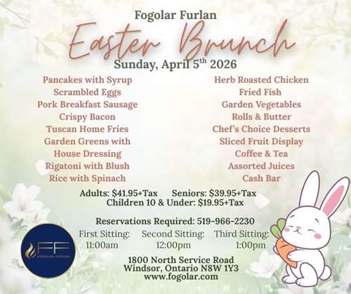 FOGOLAR FURLAN EASTER BRUNCH