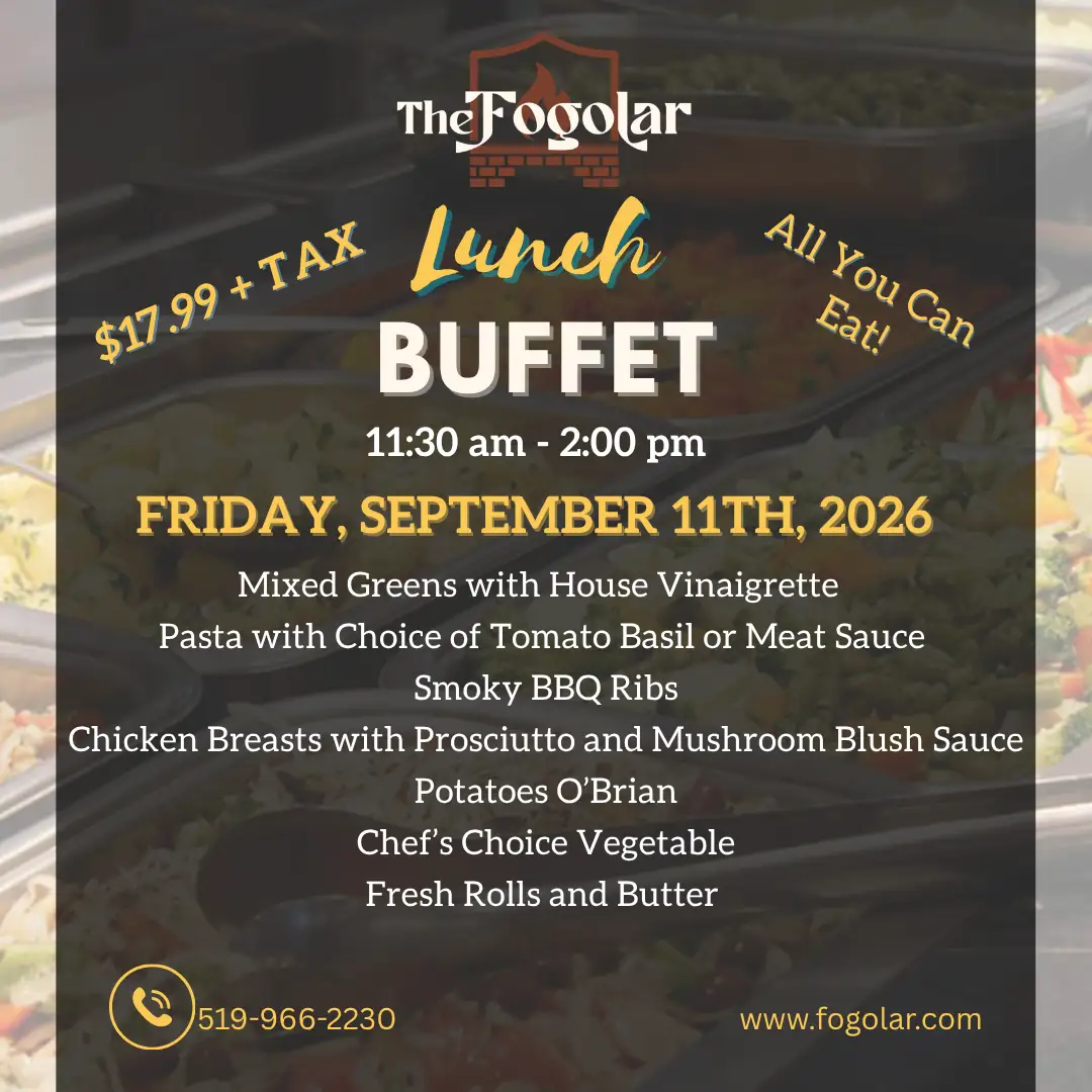 Friday, September 11th Lunch Buffet