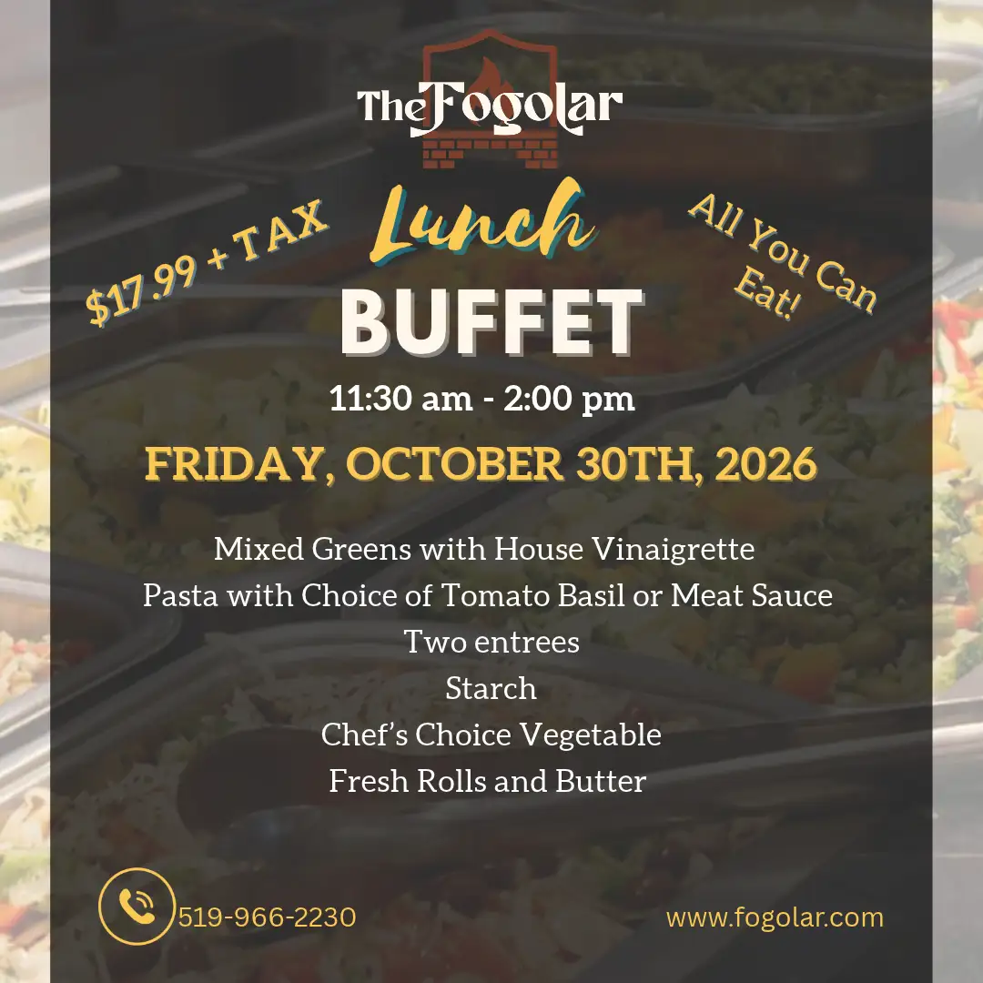 Friday Lunch Buffet, October 30th